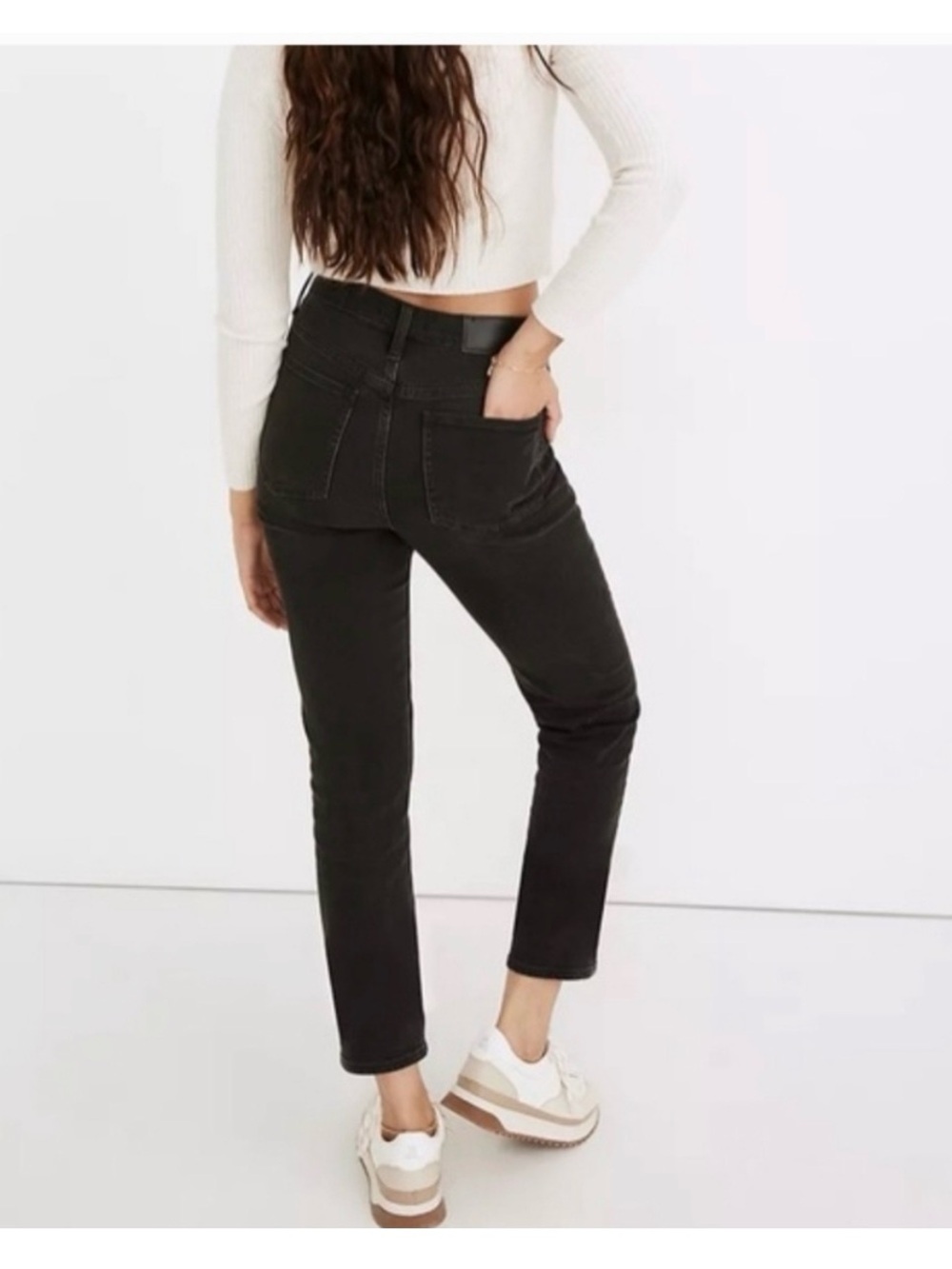 Madewell Black Classic Straight-Leg Jeans